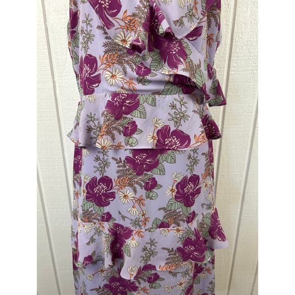 Lulus Women Sleeveless Midi Dress Wedding Formal Cocktail Preppy Purple Size XL - Picture 4 of 10